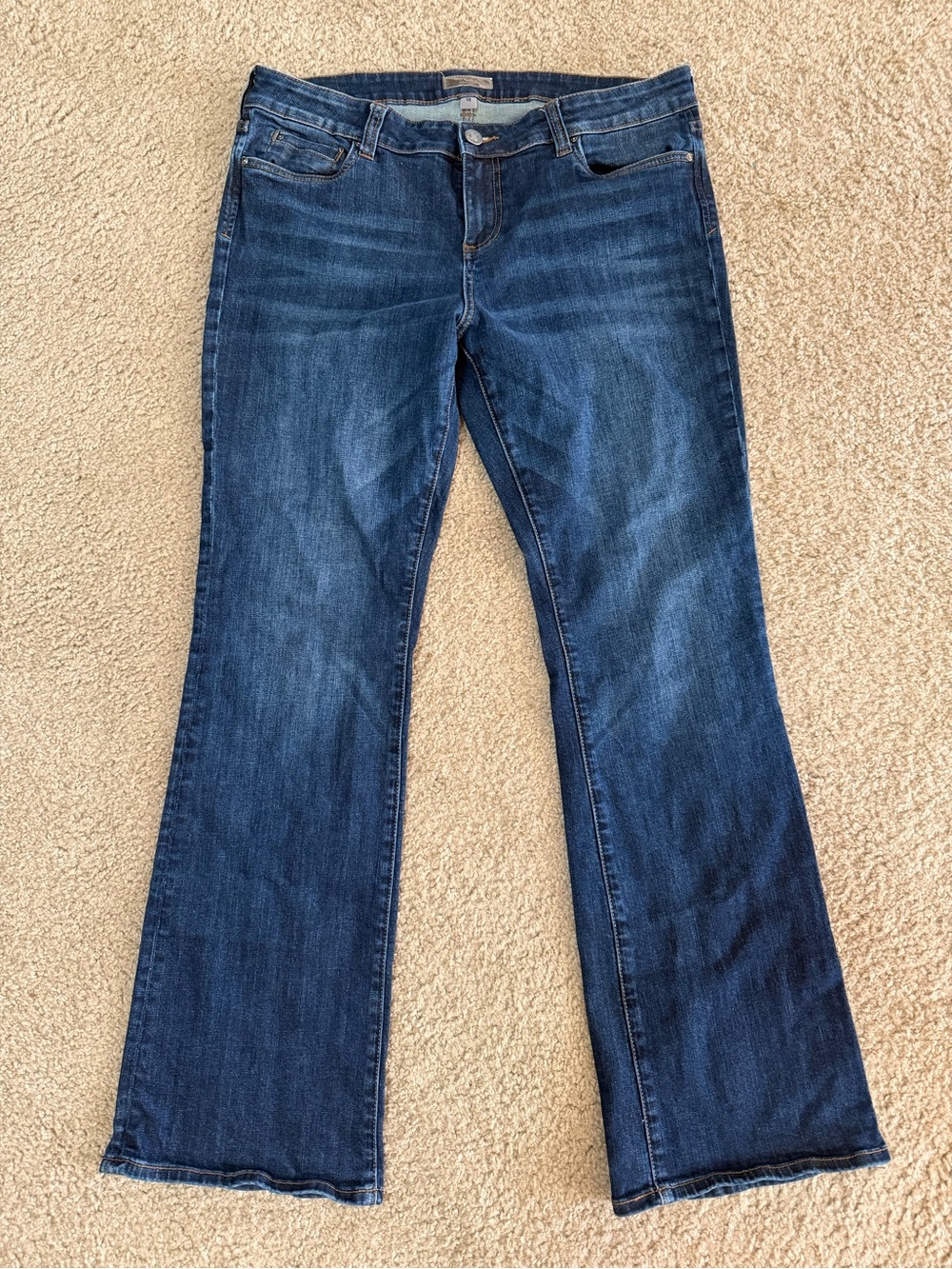 KUT from the Kloth Natalie High Rise Bootcut Jeans Size 14 Dark Wash - Like New
